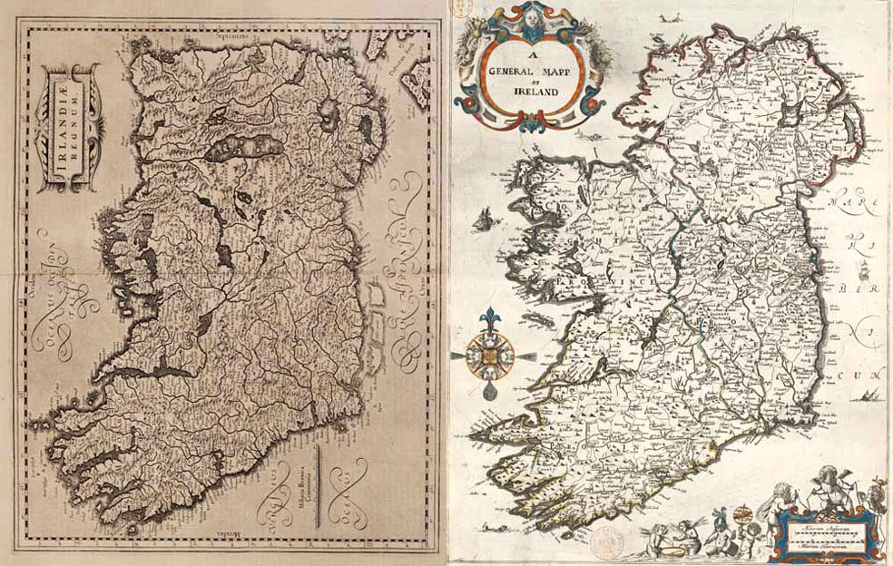 Map of the Republic of Ireland 1700s 20x28 